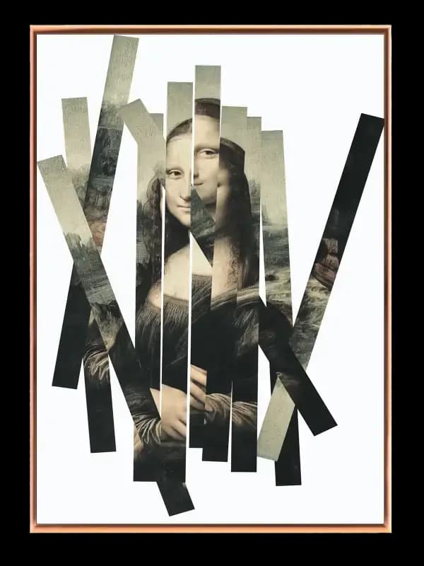 Fragmented Mona Silhouette Plakat