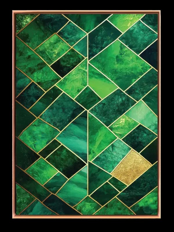 Emerald Mosaic Layers Plakat