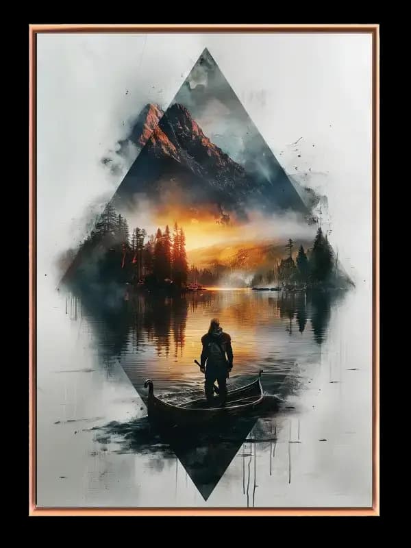 Twilight Fjord Voyage Plakat