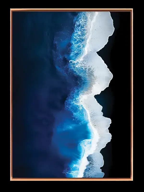 Havets Blå Bølgekant Plakat