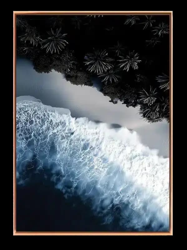 Kystpalmer i Aftenmørke Plakat