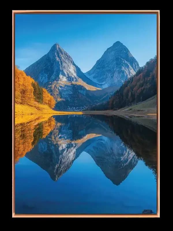 Tvillingebjerge Spejling Plakat