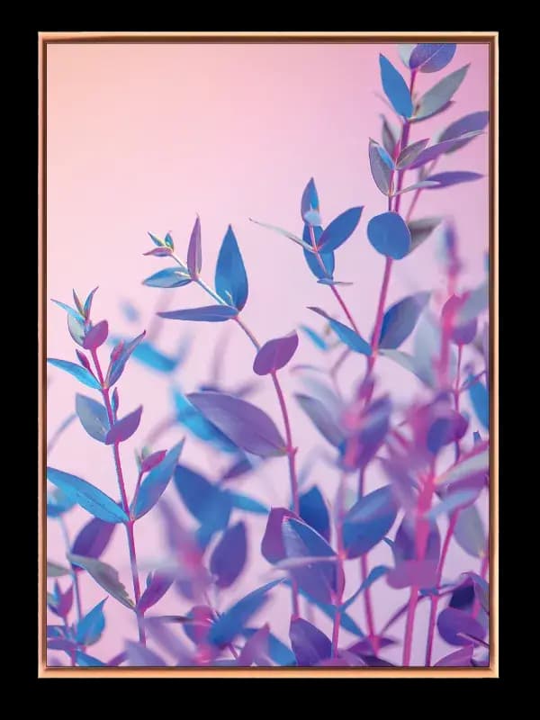 Eukalyptus i Neonlys Plakat