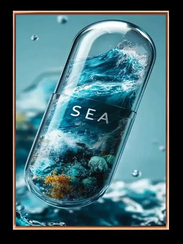 Havets Kraft Indkapslet Plakat