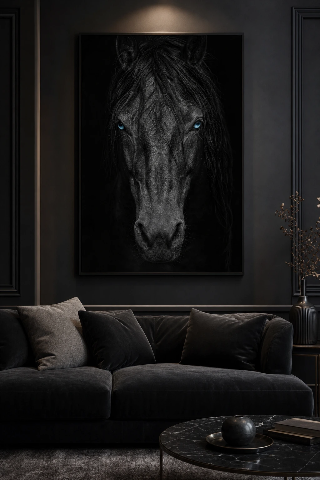 Hest – indrammet på væggen